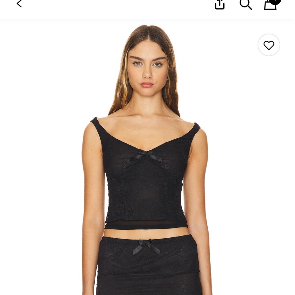 Majorelle Black Lace Women's Top - Size small NWT